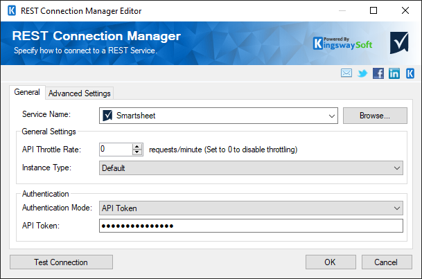 SSIS REST Smartsheet Connection Manager
